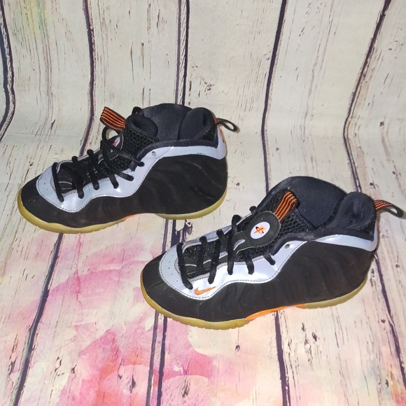 Nike Little Posite One GS 'Twilight Pulse' Orange, Black Sneakers - Picture 4 of 6